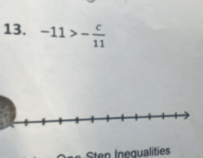 -11>- c/11 
Sten Inequalities