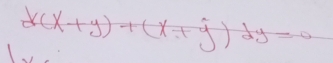 x(x+y)+(x+hat y)dy=0