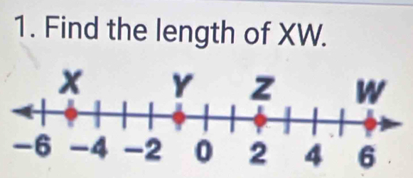 Find the length of XW.