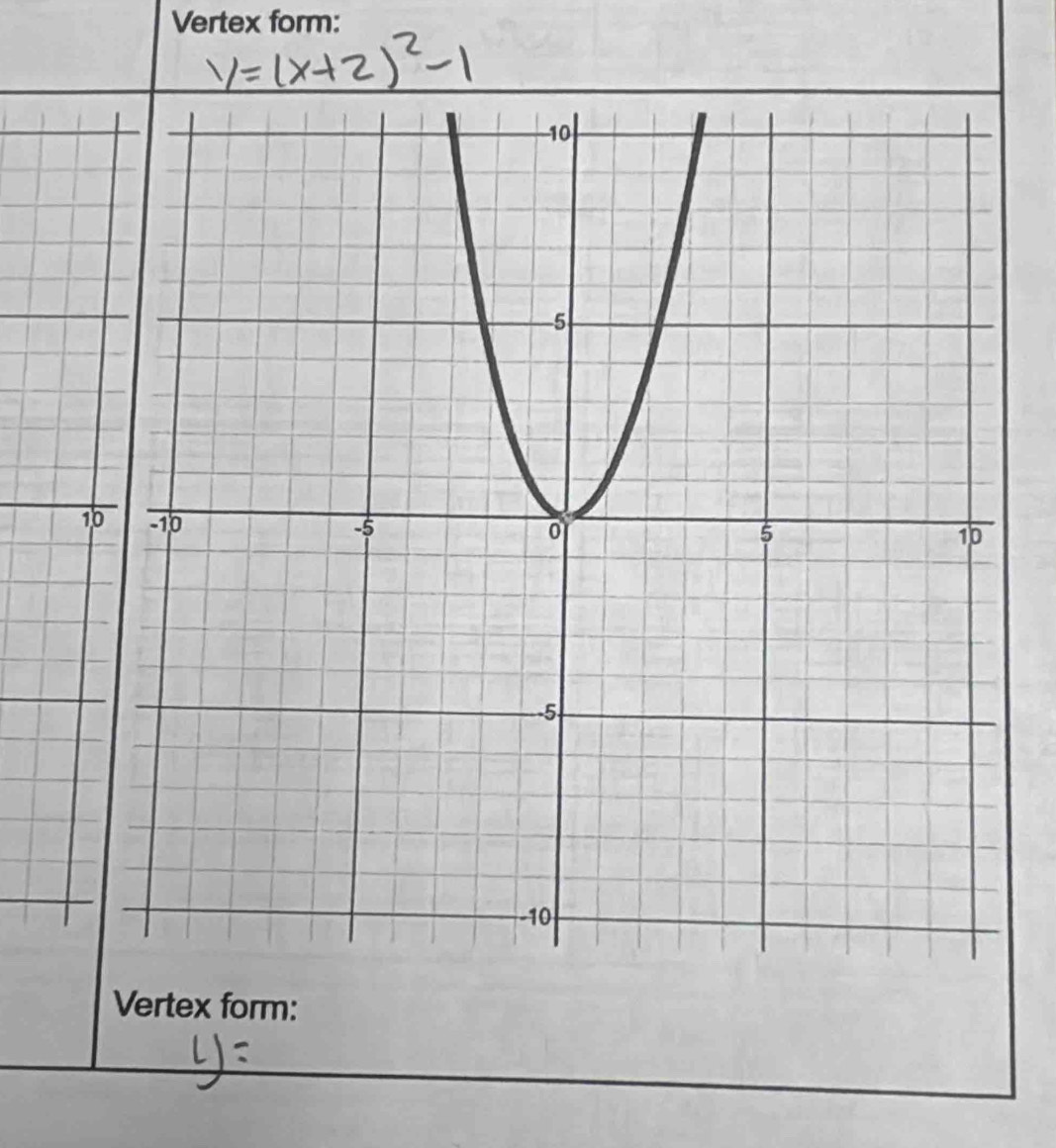 Vertex form:
10
Vertex form: