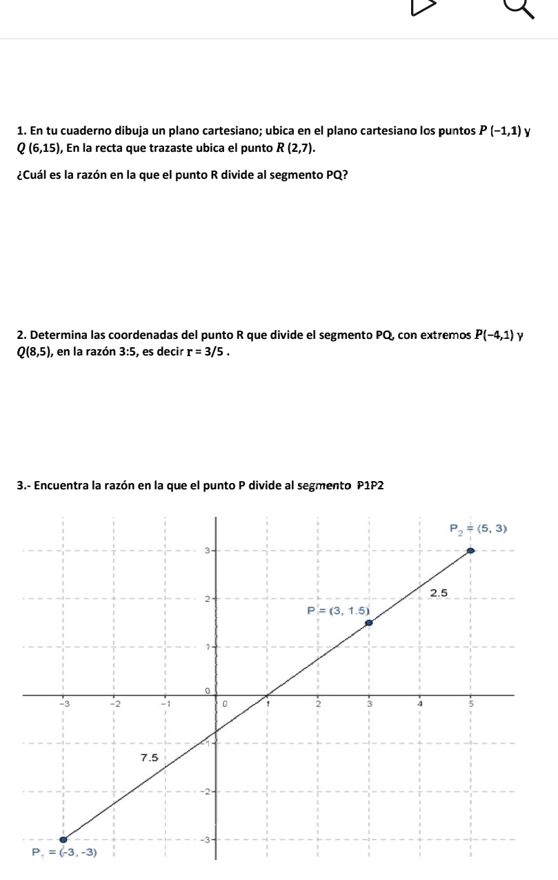 Resuelto:En tu cuaderno dibuja un plano cartesiano; ubica en el plano ...