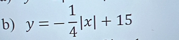 y=- 1/4 |x|+15