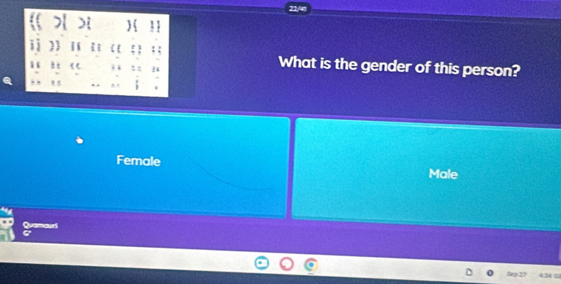 What is the gender of this person?
Female
Male