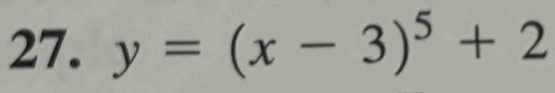 y=(x-3)^5+2