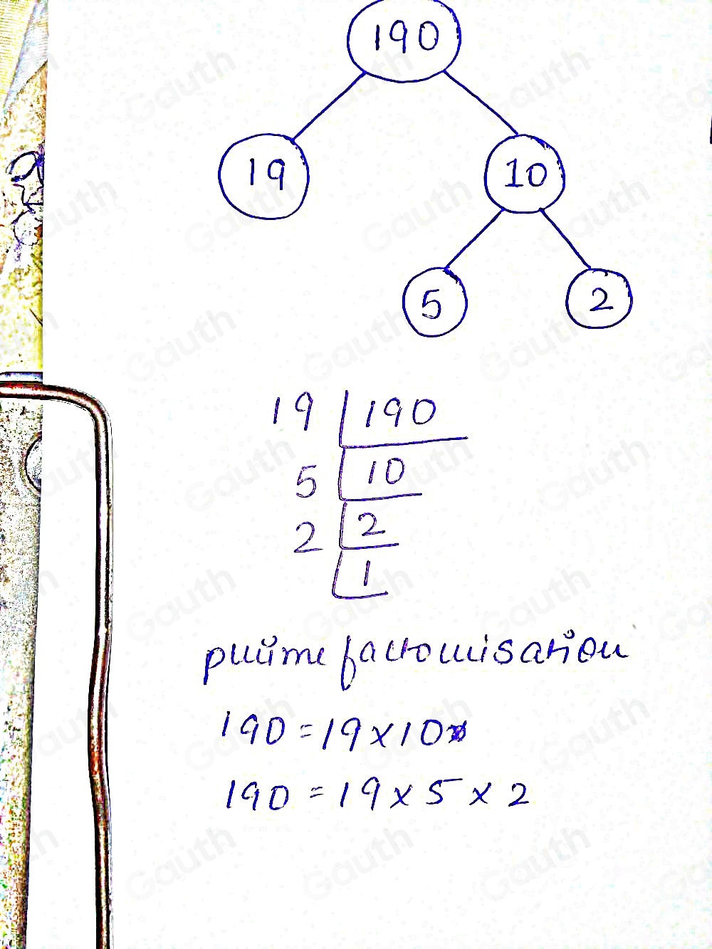 Solved: Copy and complete this prime factor tree. Use the tree to write ...