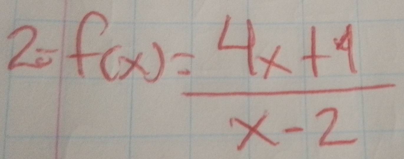 20f(x)= (4x+4)/x-2 