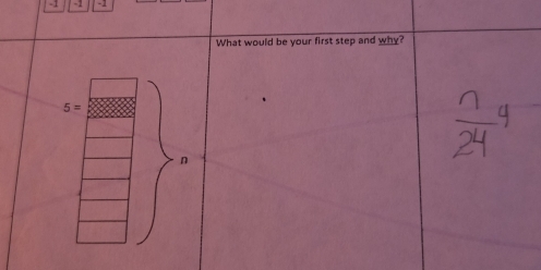 1 -1 -1 
What would be your first step and why?
5=
n