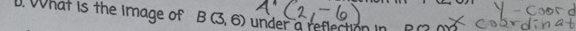 0hat is the image of B(3,6) under a reflection