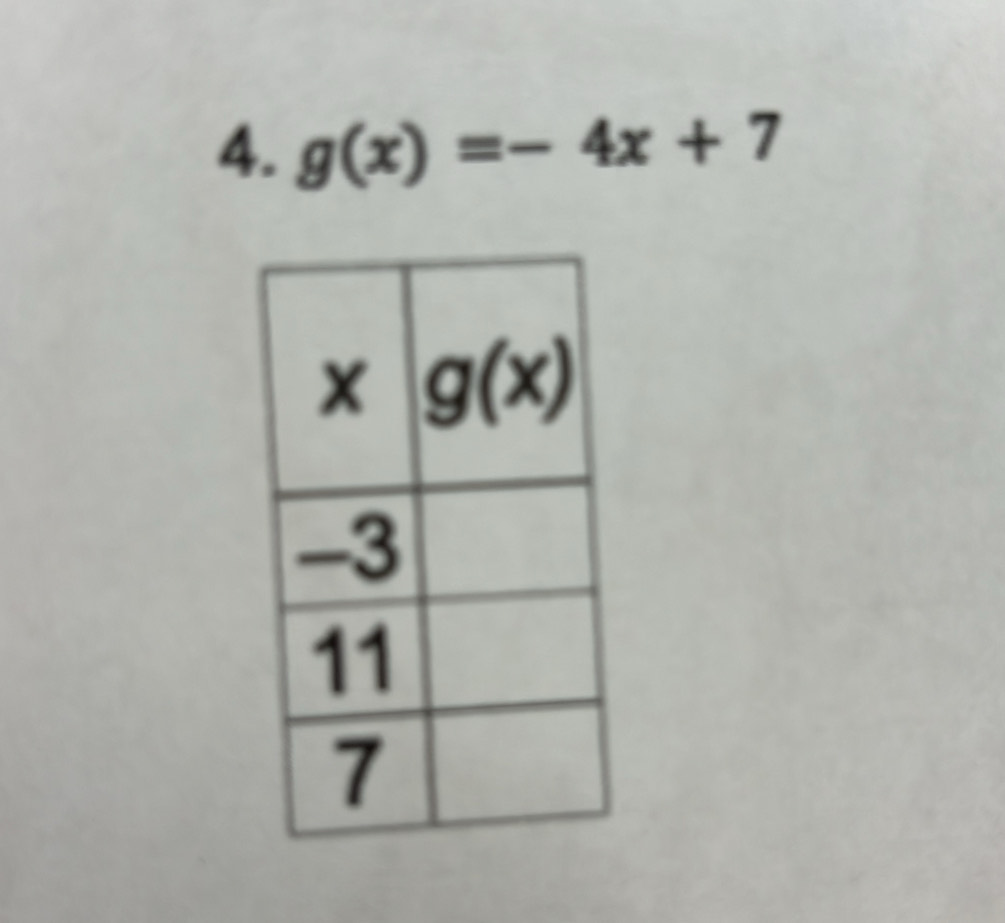 g(x)=-4x+7