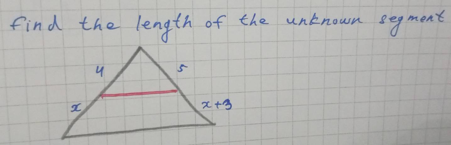 find the length of the unknown segment