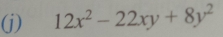 12x^2-22xy+8y^2