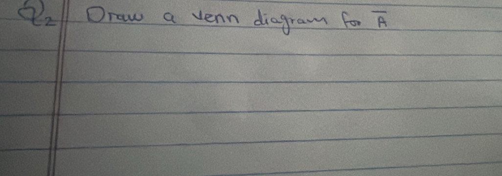 Q_2 Draw a vern diagram for overline A