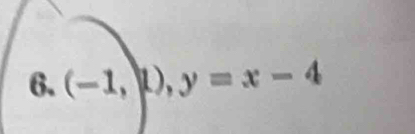 (-1,1), y=x-4