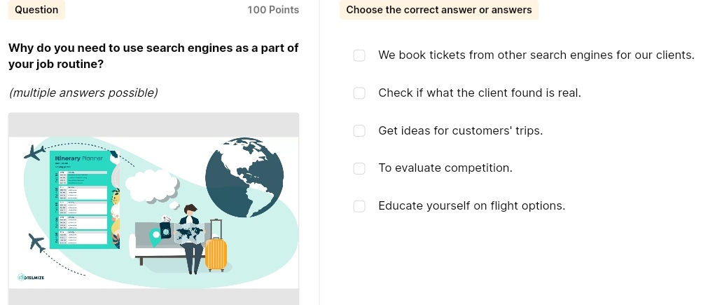 Solved: Points Choose the correct answer or answers Why do you need to ...
