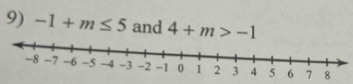 -1+m≤ 5 and 4+m>-1