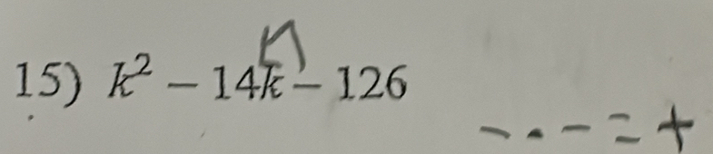 k^2-14k-126