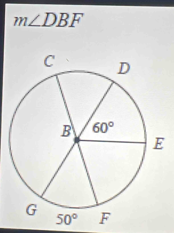 m∠ DBF