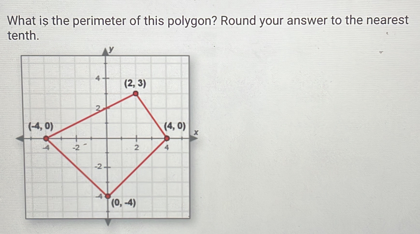 What is the perimeter of this polygon? Round your answer to the nearest
tenth.