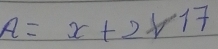 A=x+2y17