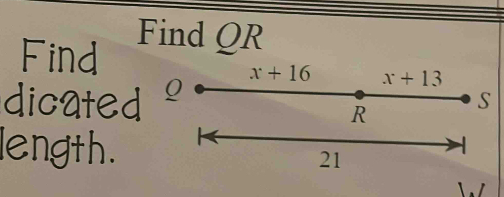 Find
Find QR
dicated
length.