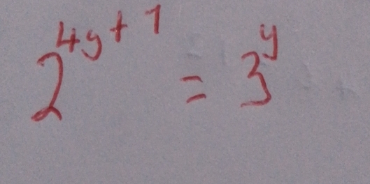 2^(4y+1)=3^y