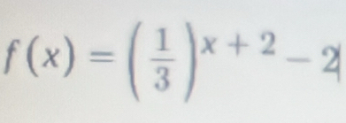 f(x)=( 1/3 )^x+2-2