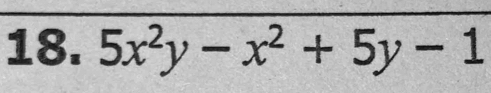 5x^2y-x^2+5y-1