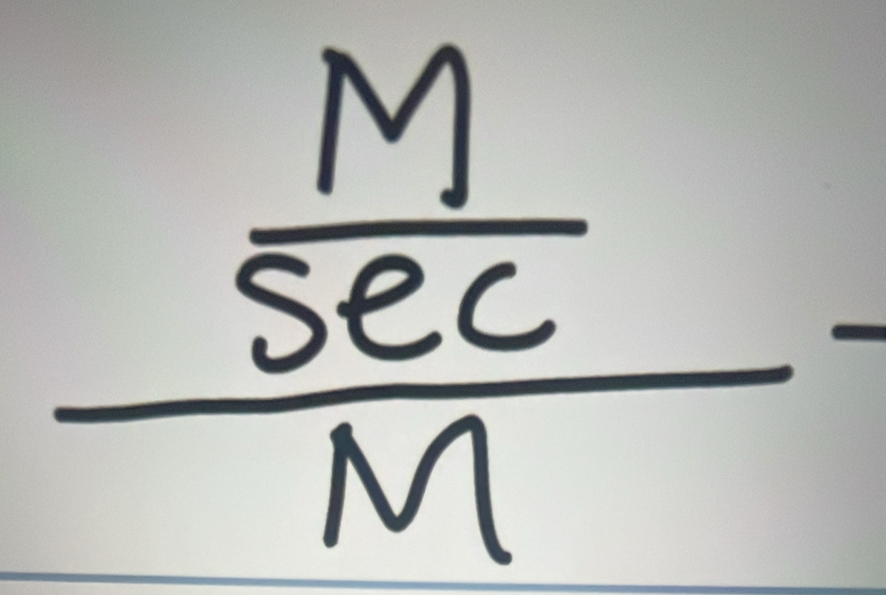 frac  M/sec  M-