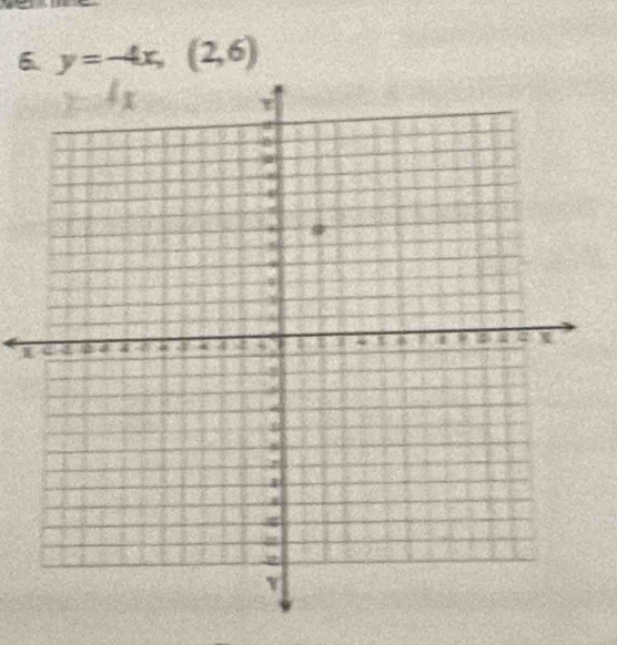 y=-4x, (2,6)