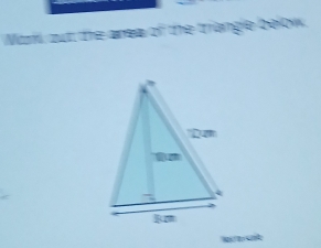 Noomi out the area 25° the triangle below .