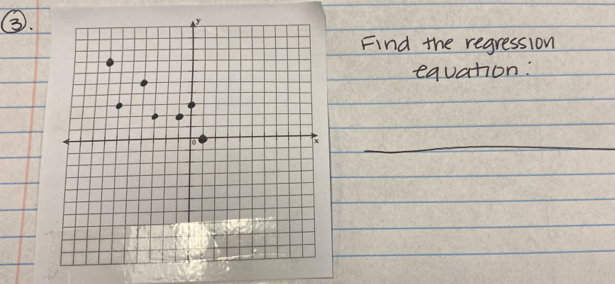 ③. 
Find the regression 
equation: 
_