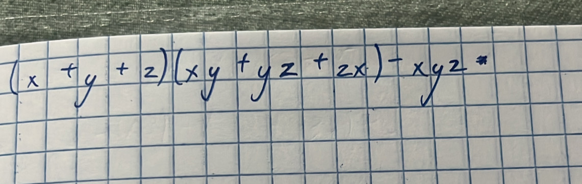 (x+y+z)(xy+yz+zx)-xyz=