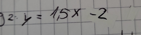 y=1.5x-2