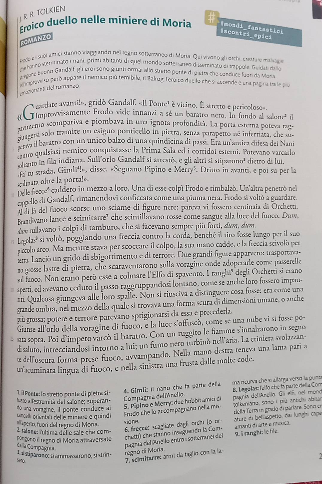 Risolto:JR R TOLKIEN Eroico duello nelle miniere di Moria #mondi ...