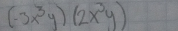 (-3x^3y)(2x^3y)