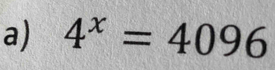 4^x=4096