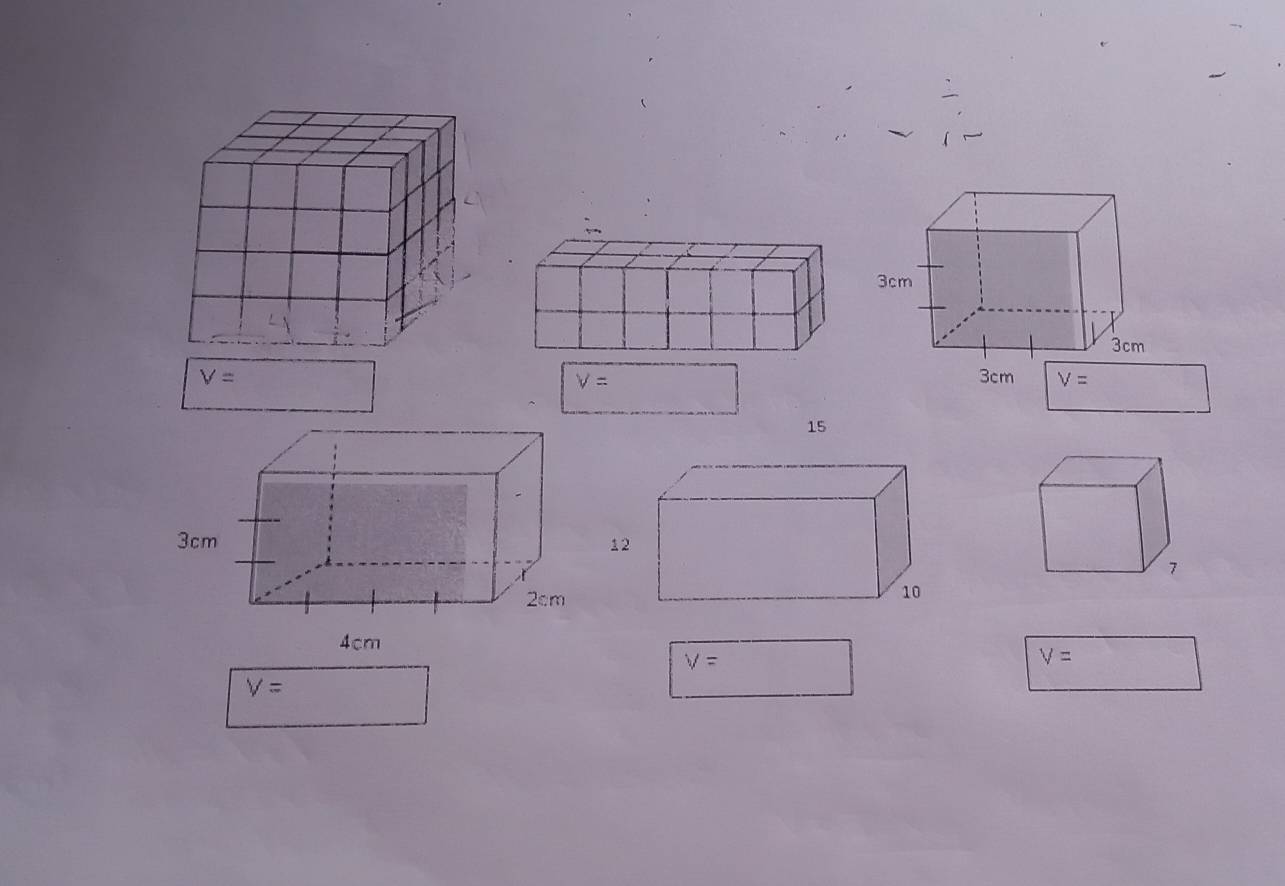 V= 3cm V=
V=
15
V=
V=
V=