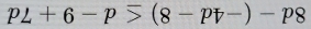 pL+6-p=(8-pt-)-p8