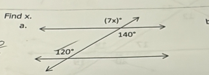 Find x.
t
a.