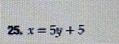 x=5y+5