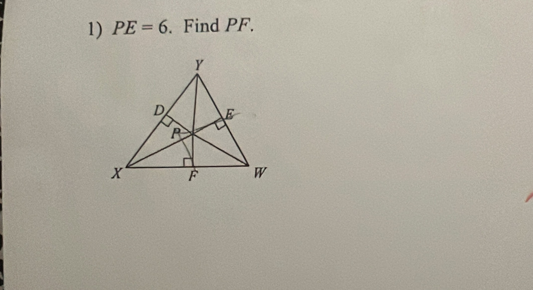 PE=6. Find PF.