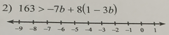 163>-7b+8(1-3b)