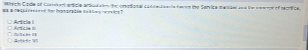 Which Code of Conduct Article Articulates the Emotional Connection to Duty-Ethics Unpacked