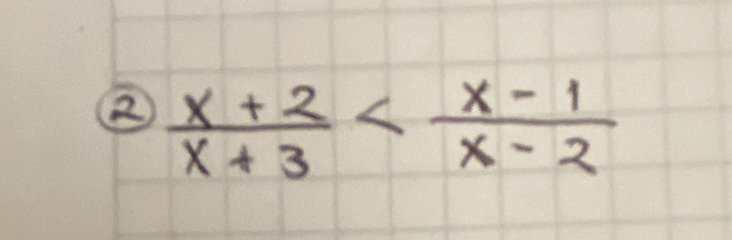 ②  (x+2)/x+3 