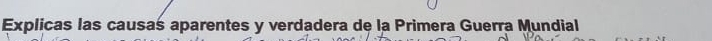 Explicas las causas aparentes y verdadera de la Primera Guerra Mundial