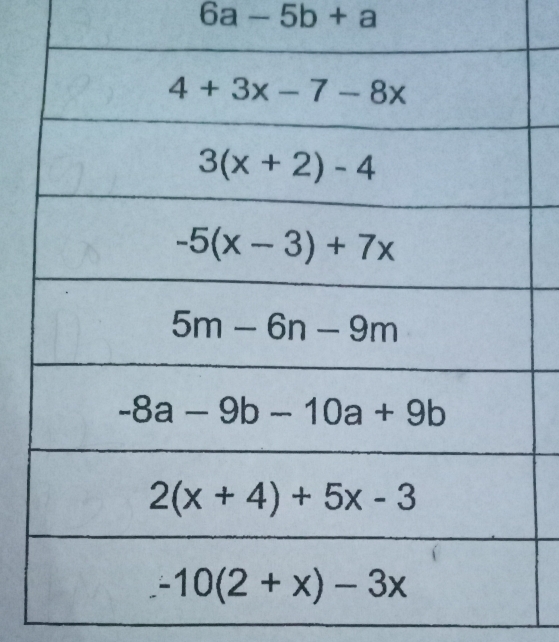 6a-5b+a