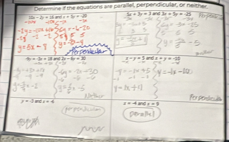 ations are parallel, perpendicular, or neither