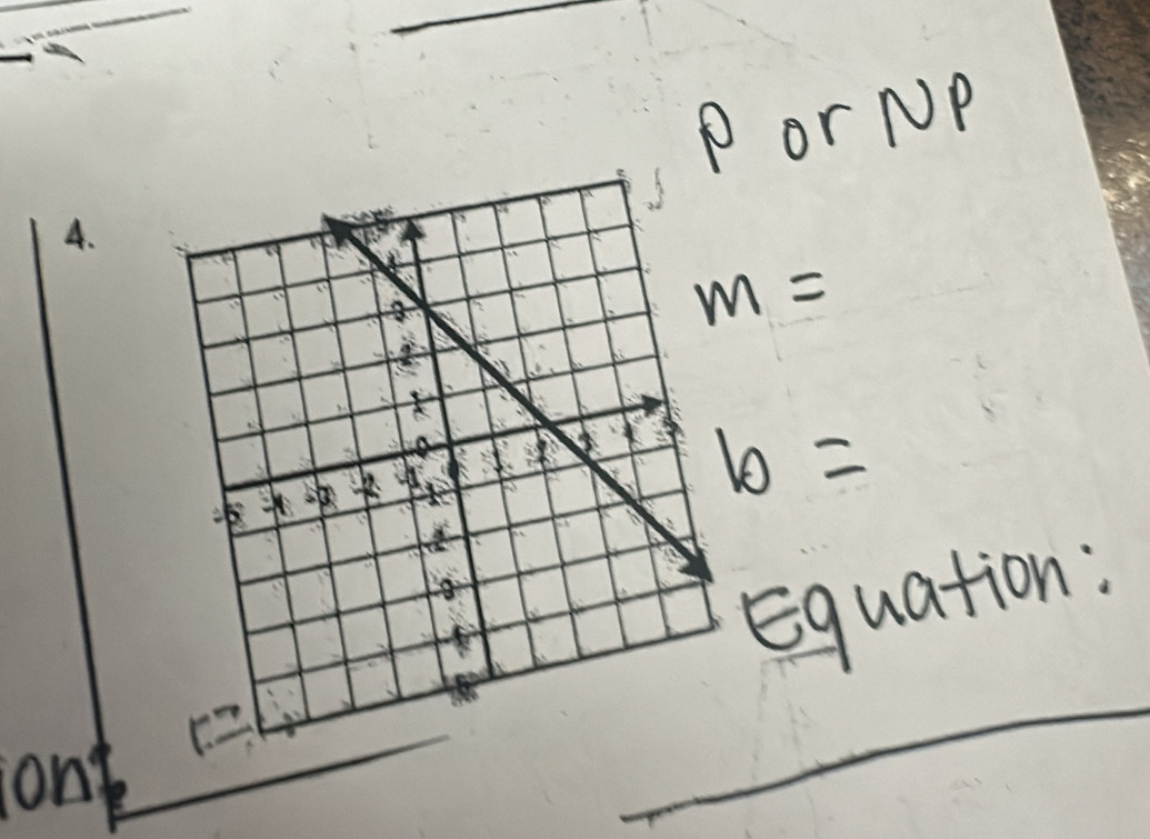 or NP
m=
b=
equation:
ont