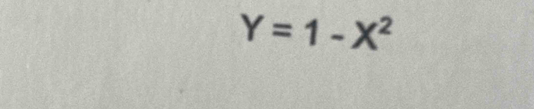 Y=1-X^2