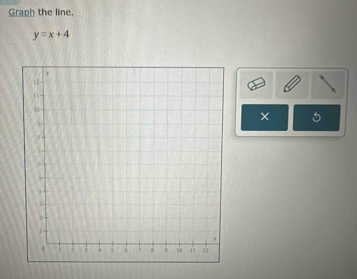 Graph the line.
y=x+4
×